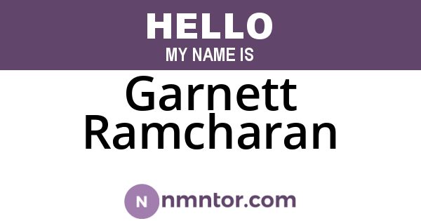 Garnett Ramcharan