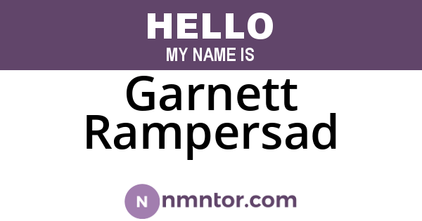 Garnett Rampersad