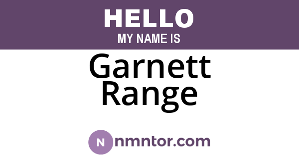 Garnett Range