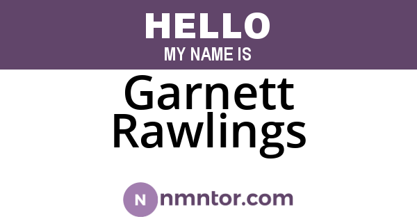 Garnett Rawlings