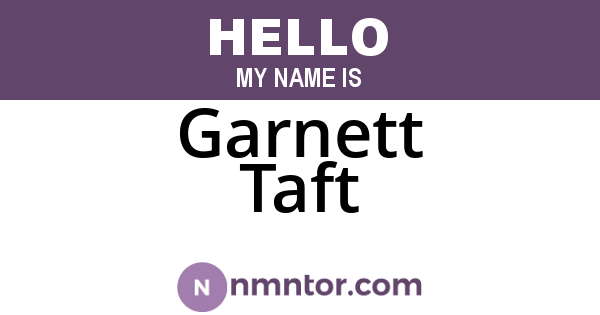 Garnett Taft