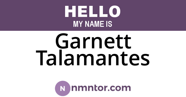 Garnett Talamantes