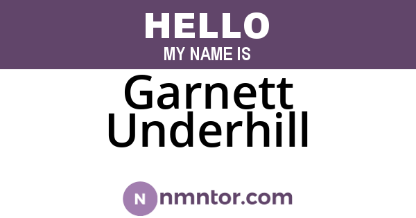 Garnett Underhill