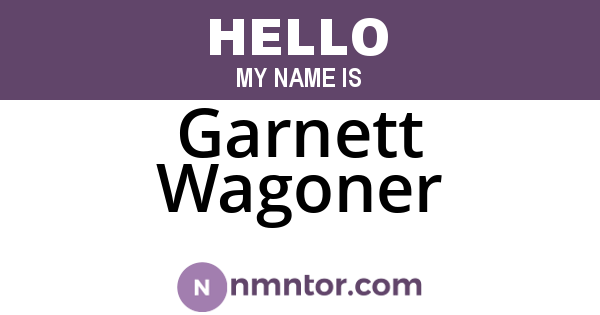 Garnett Wagoner