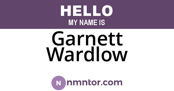 Garnett Wardlow