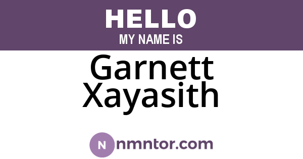 Garnett Xayasith