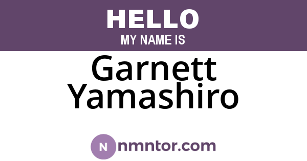 Garnett Yamashiro