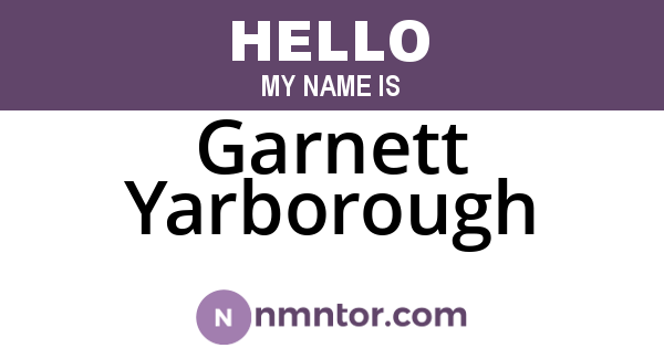 Garnett Yarborough
