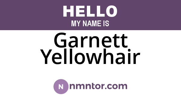 Garnett Yellowhair