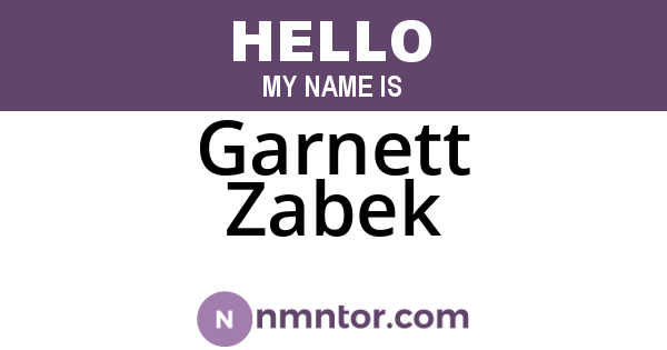 Garnett Zabek
