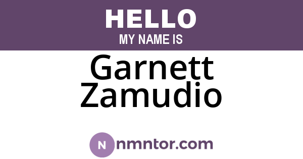 Garnett Zamudio