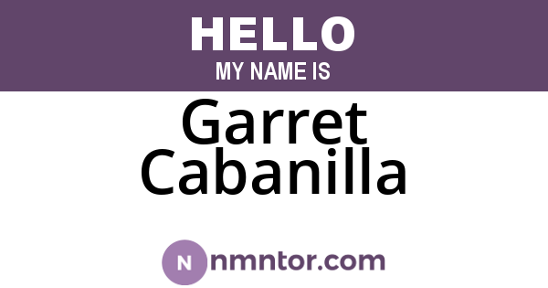 Garret Cabanilla