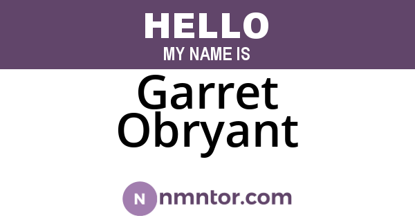 Garret Obryant