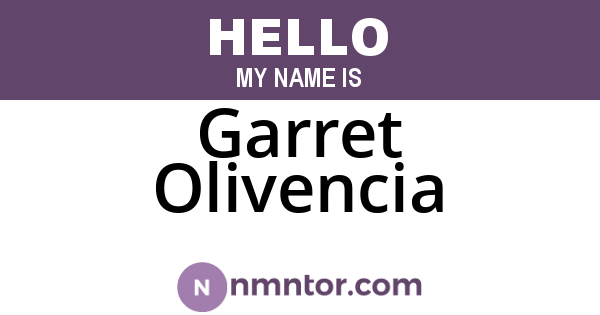 Garret Olivencia