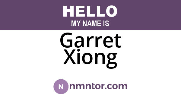 Garret Xiong