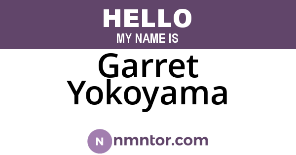 Garret Yokoyama