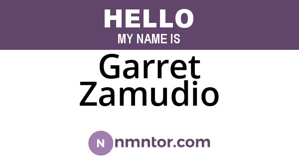 Garret Zamudio