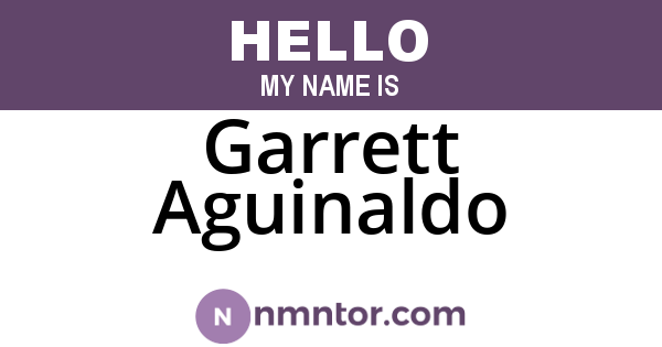 Garrett Aguinaldo