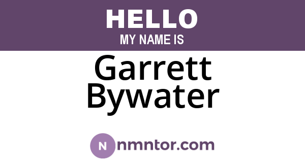 Garrett Bywater