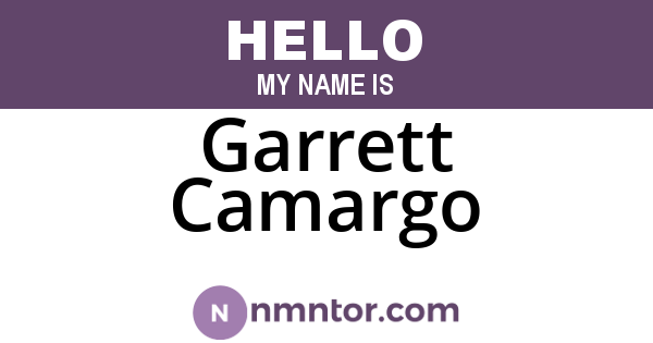 Garrett Camargo