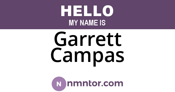 Garrett Campas