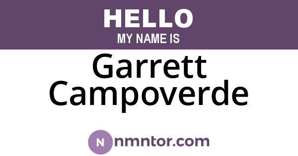 Garrett Campoverde