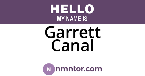 Garrett Canal