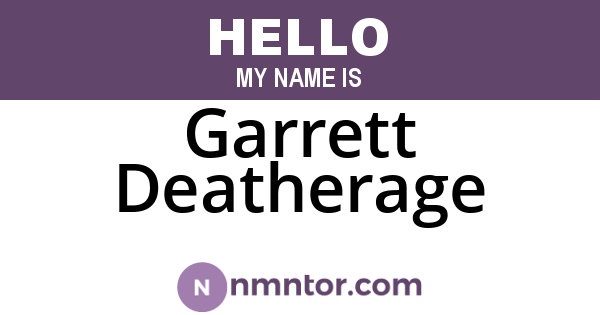 Garrett Deatherage