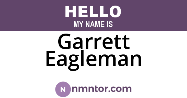 Garrett Eagleman