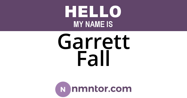 Garrett Fall