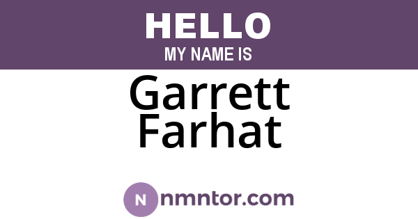 Garrett Farhat