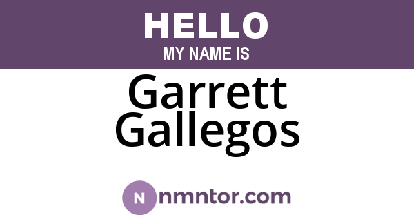 Garrett Gallegos