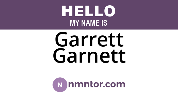 Garrett Garnett