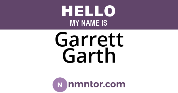 Garrett Garth