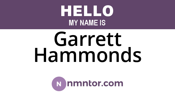 Garrett Hammonds