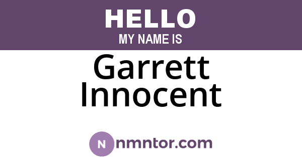 Garrett Innocent
