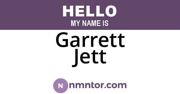 Garrett Jett