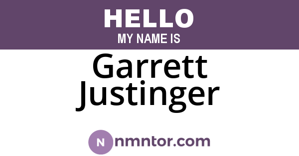 Garrett Justinger