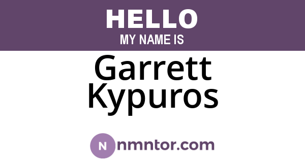 Garrett Kypuros