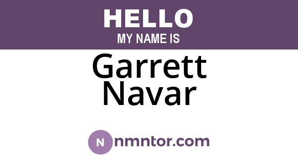 Garrett Navar