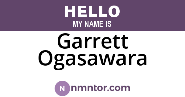 Garrett Ogasawara
