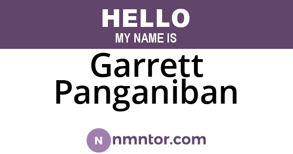Garrett Panganiban