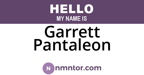 Garrett Pantaleon