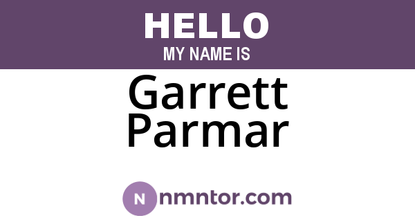 Garrett Parmar