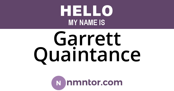 Garrett Quaintance