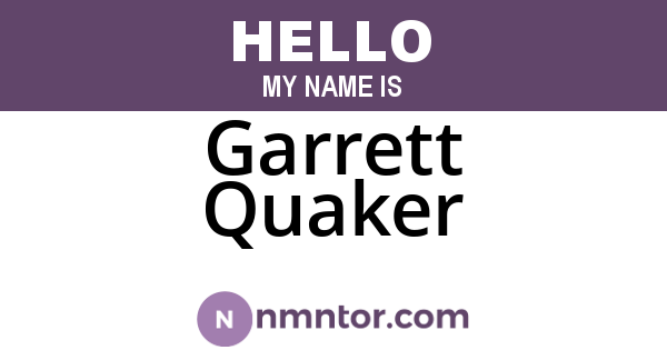 Garrett Quaker