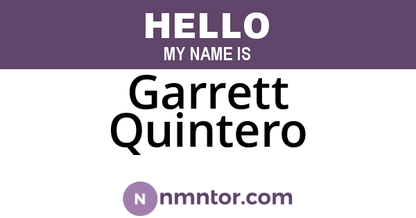 Garrett Quintero