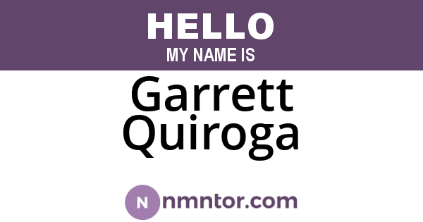 Garrett Quiroga