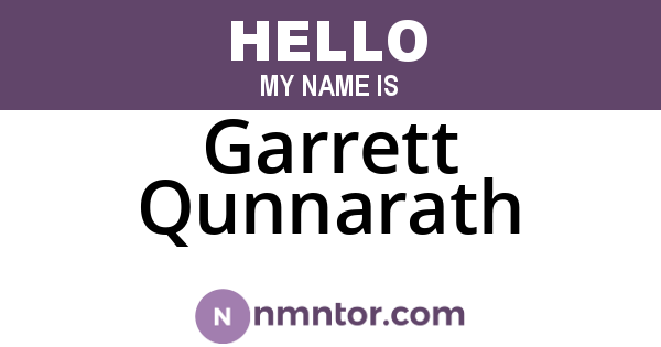 Garrett Qunnarath