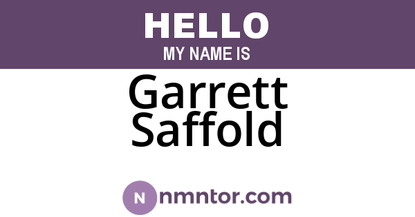 Garrett Saffold